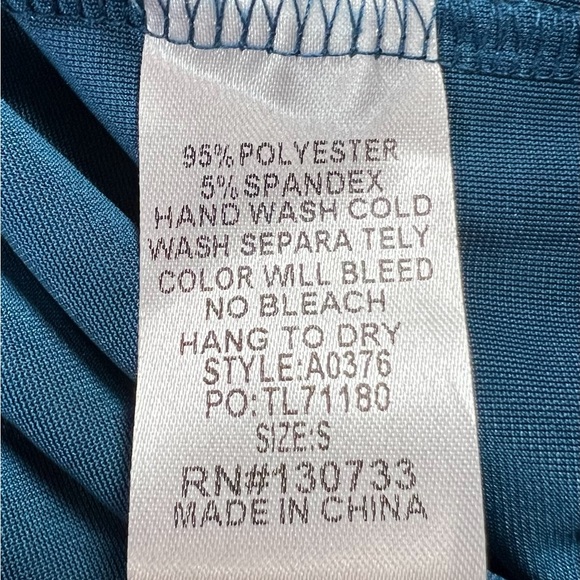 Umgee Sleeveless Velvet V-Neck Dress Small Size Blue Stretch - Picture 5 of 9